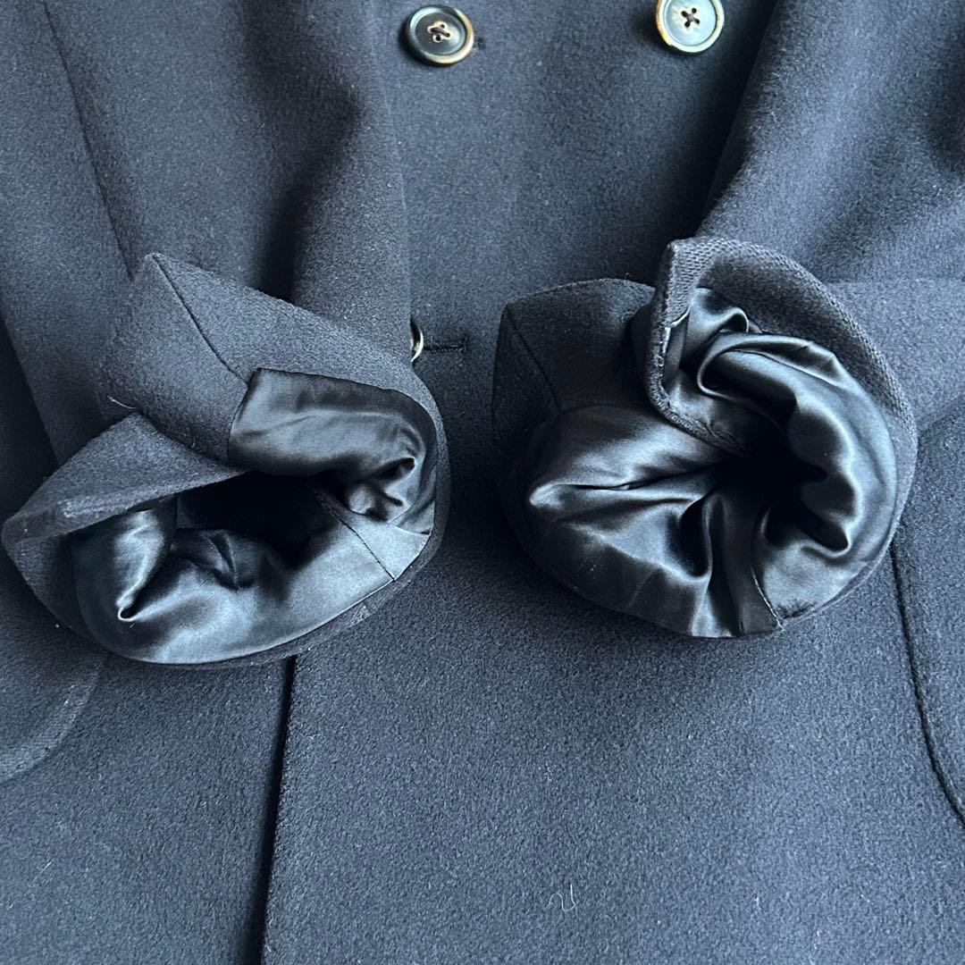 ラルディーニ チェスターコート ロング カシミヤ混 ダブル 通勤 ブートニエール