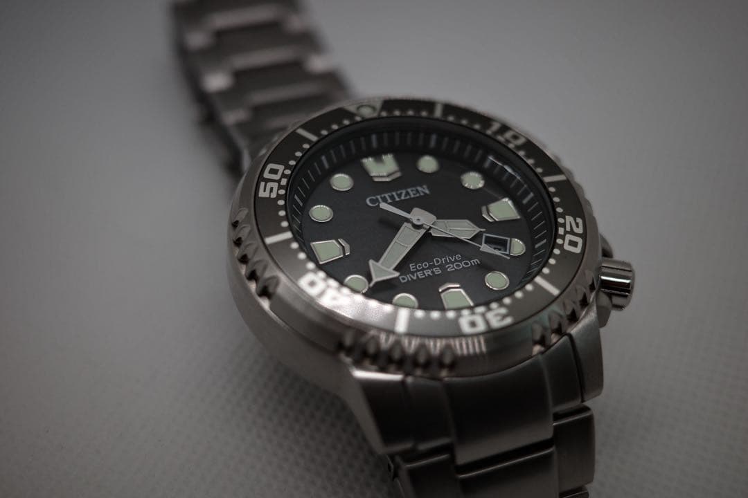 シチズン BN0167-50H プロマスター MARINE グレー【美品】