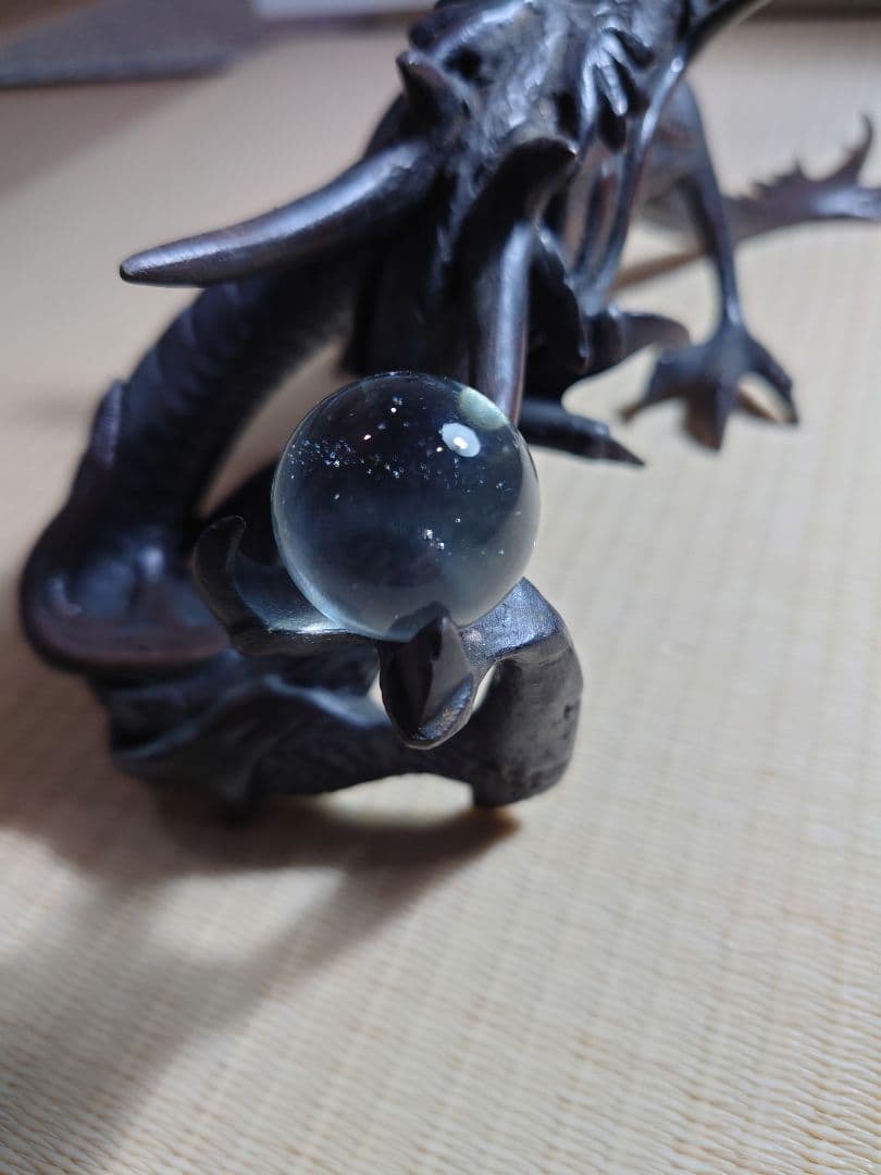 銅製　玉持ち龍