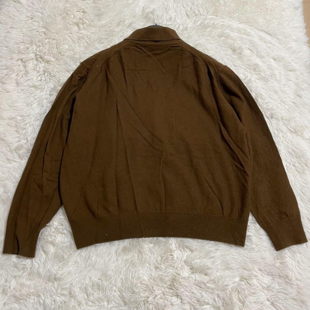 AURALEE オーラリー カシミヤ混 ニットポロ ブラウン L レディース