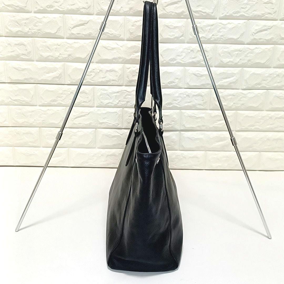 A4可★ブラックレーベル クレストブリッジ　シボ革レザー　トートバッグ　ブラック