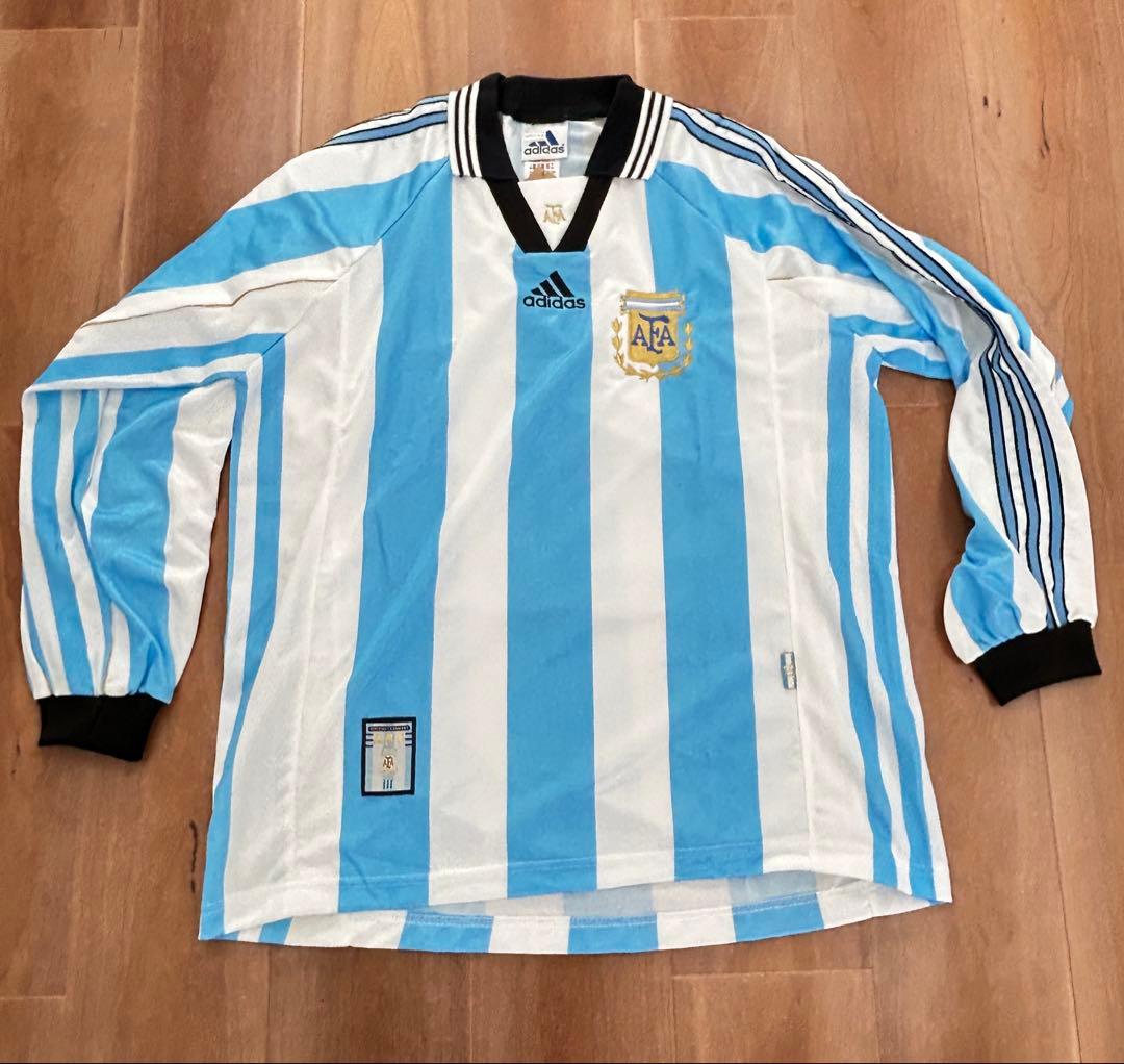 【レア・新品タグ付き】アルゼンチン代表 98-99 長袖 ユニフォーム 当時品