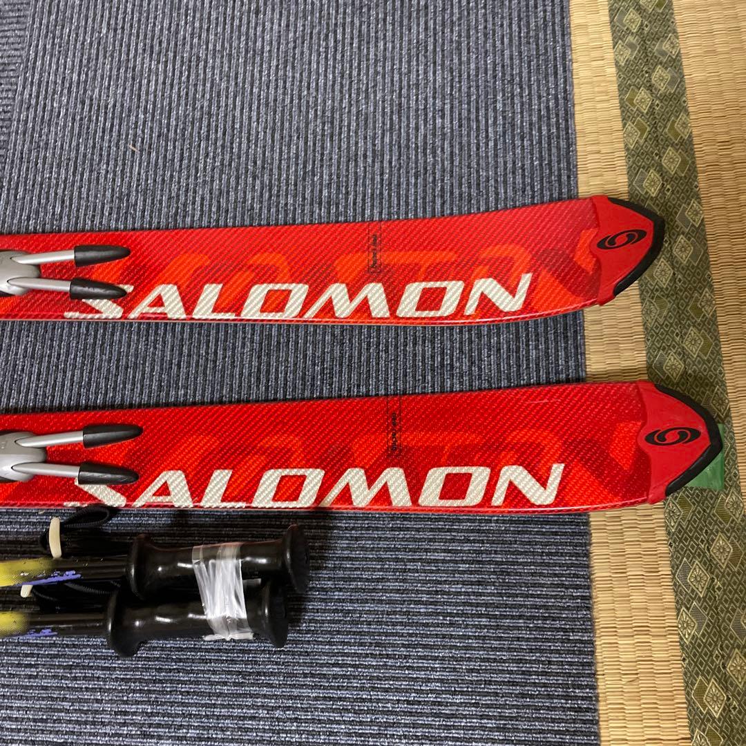 スキー板　180 サロモン　スキー　ストック120