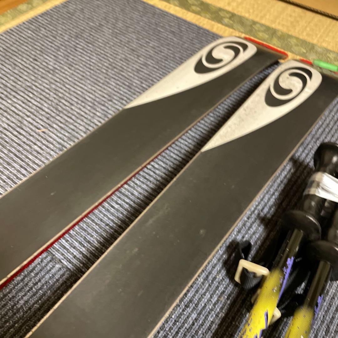 スキー板　180 サロモン　スキー　ストック120