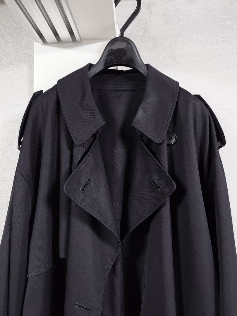 ジャケット・アウター stein oversised trench coat 22aw black S