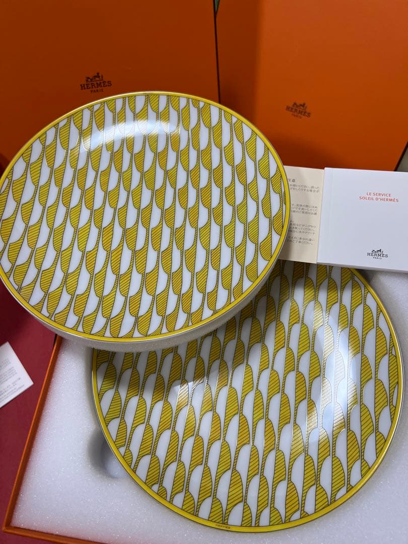 新品未使用！入手困難なHERMESソレイユ！デザートプレート２枚