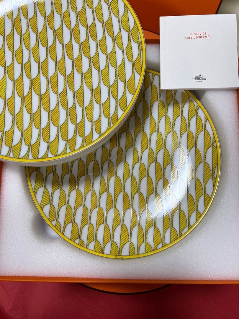 新品未使用！入手困難なHERMESソレイユ！デザートプレート２枚