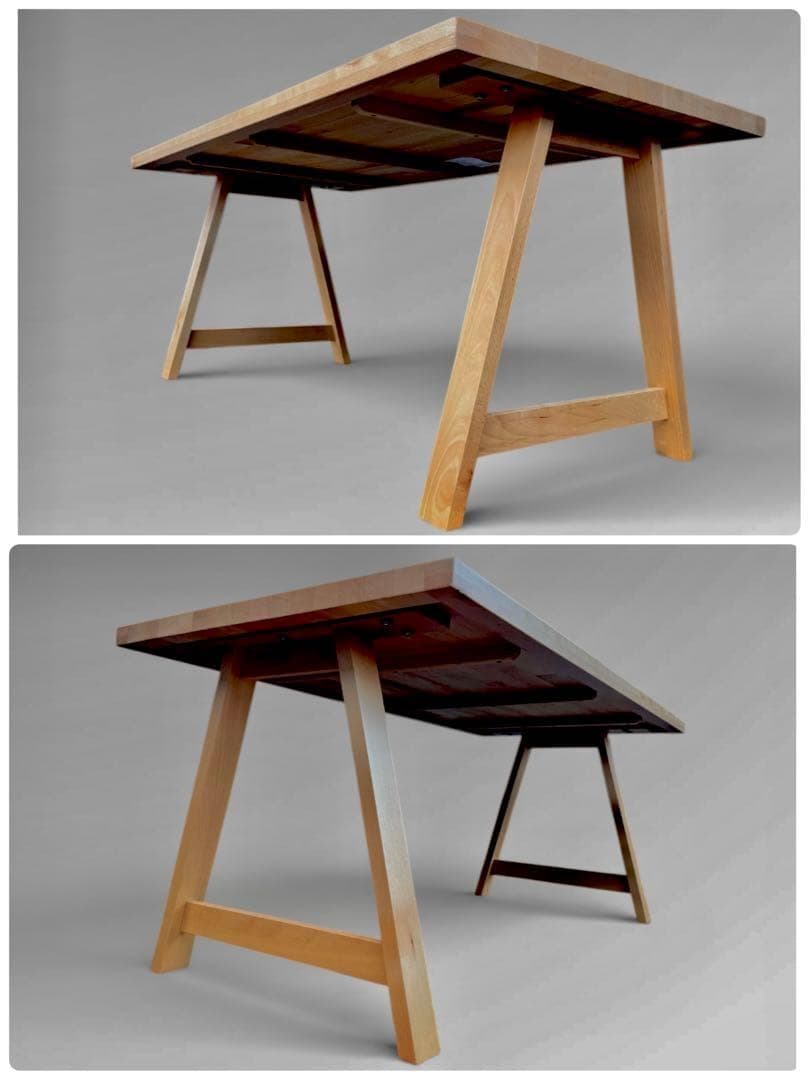 【美品】ニトリ Nコレクション ダイニング テーブル T-06 天然木 北欧