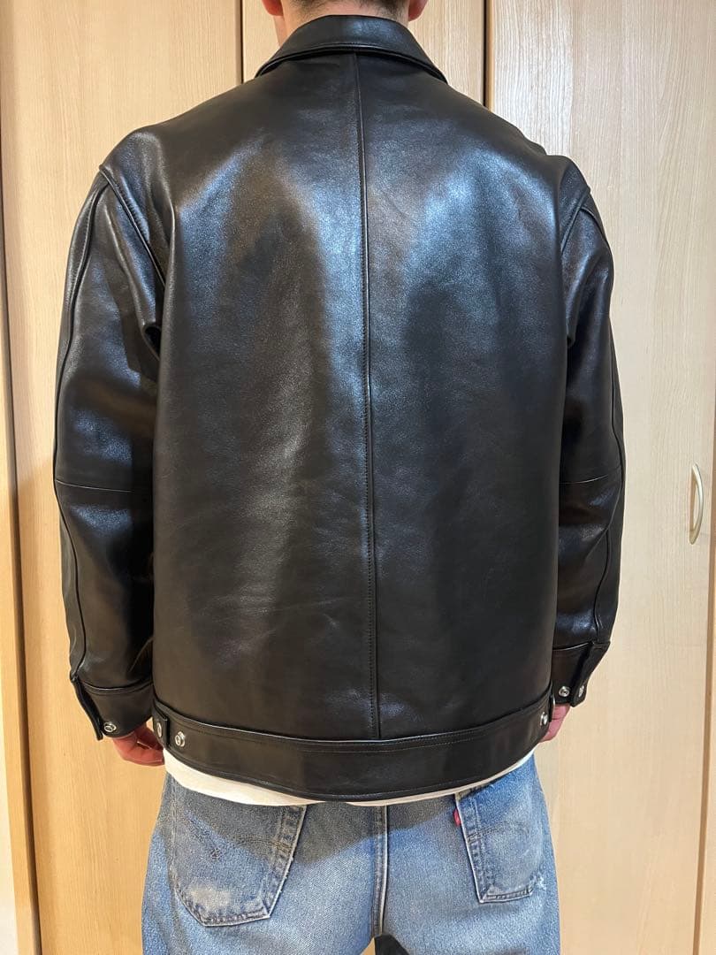 【完売品】Schott ブラックレザージャケット　L