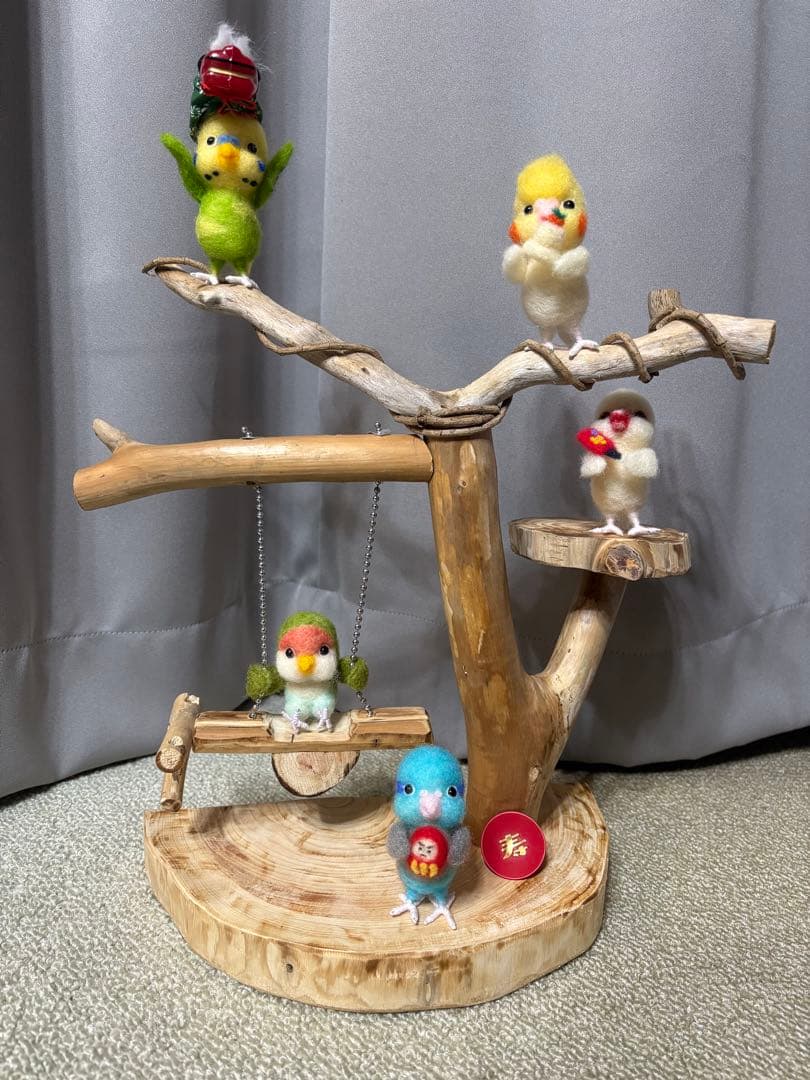 羊毛フェルト　ハンドメイド　みんなでお正月アスレチック