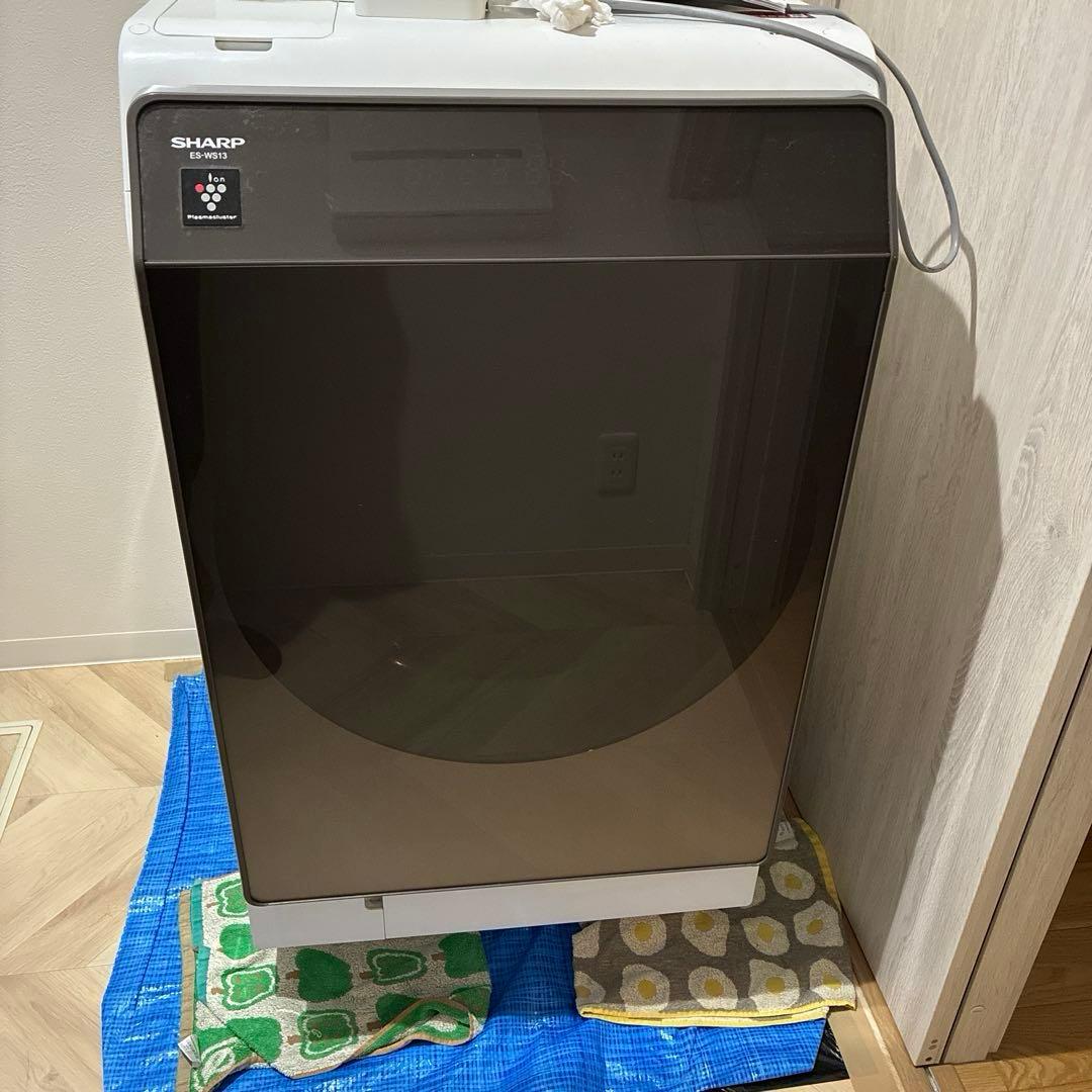SHARP ドラム式洗濯機 ジャンク品 本体 ES-WS13-TL 引き取り