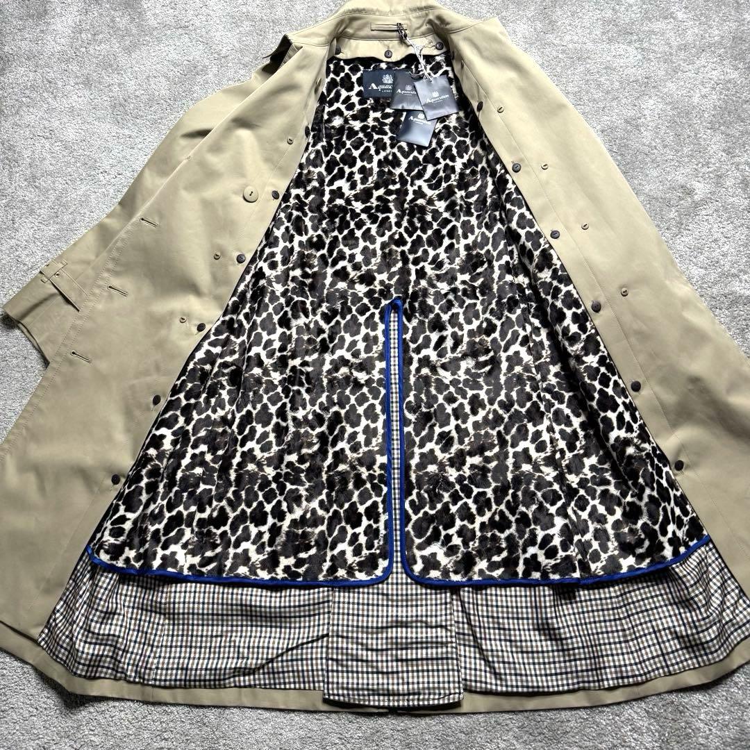 タグ付き未使用品★ アクアスキュータム　トレンチコート ライナー付き★