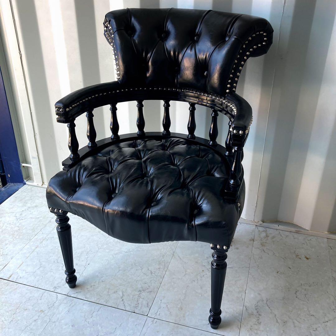取付無料！ヴィンセント チェスターフィールド 合皮 キャプテンアームチェア