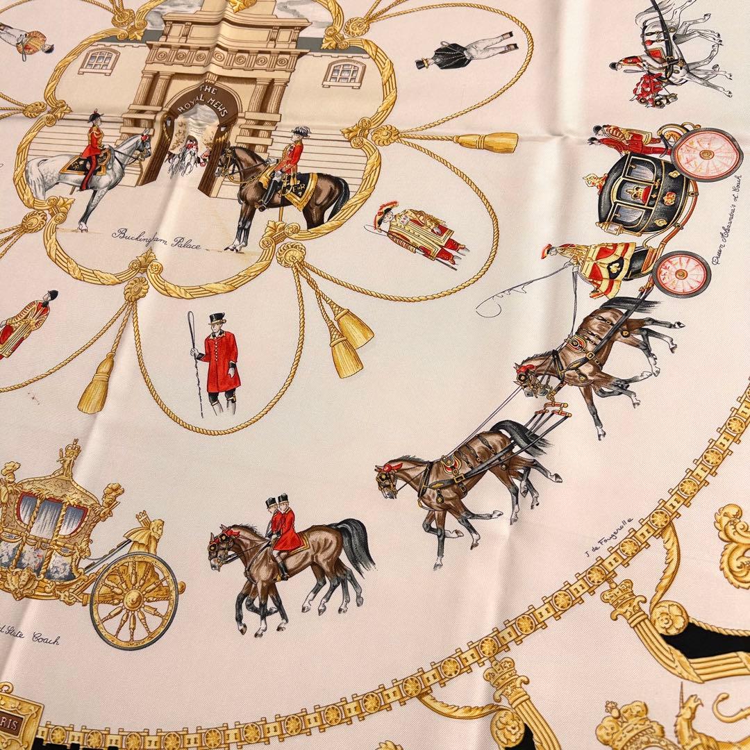 【極上美品】正規店購入品 エルメス カレ90 王室の馬小屋 ヴィンテージ 綺麗