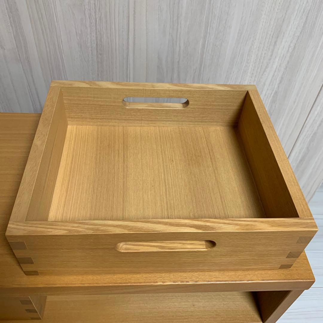 コスガ　タモ材天然木キャビネット　キャスター付 送料込み