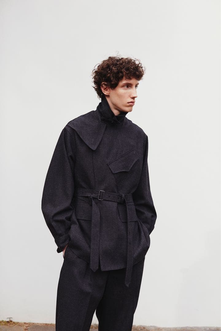 ジャケット・アウター blurhms wool ramie motorcycle jacket