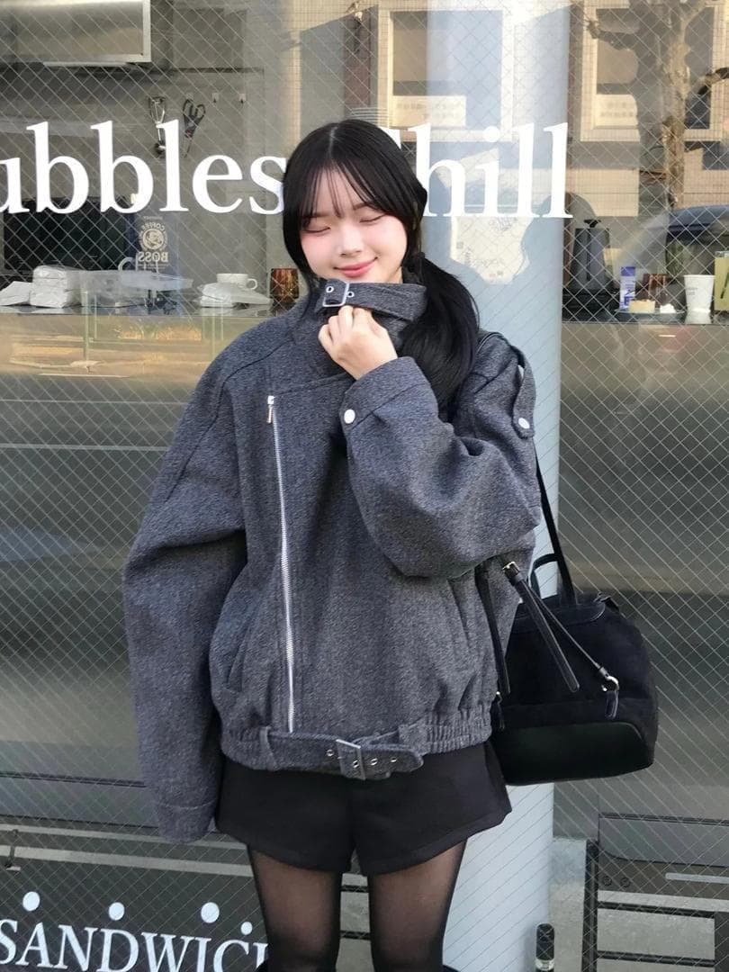 。·͜·。さん専用 オーバーサイズライダースコート