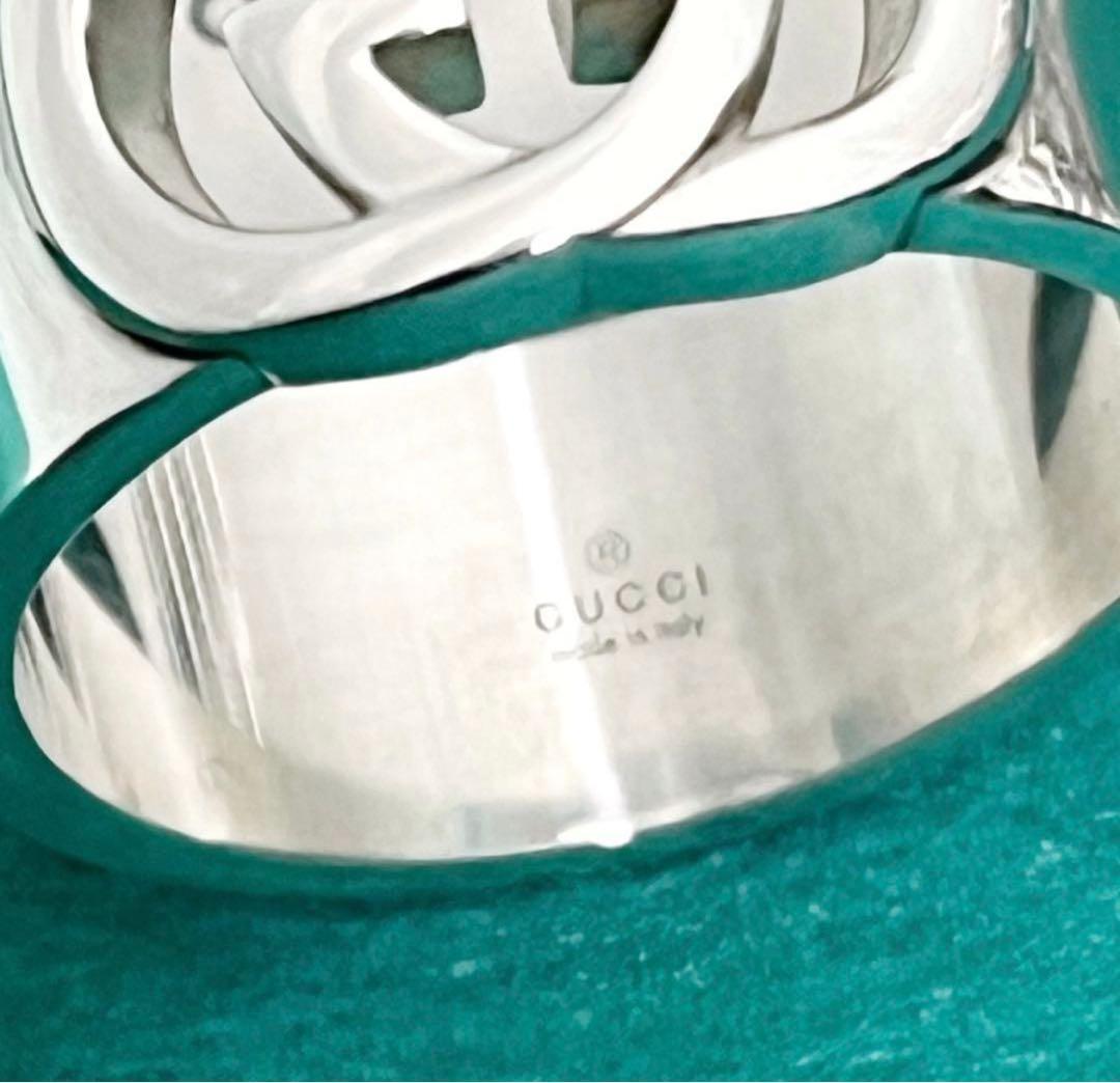 極美品‼️GUCCI 指輪　インターロッキングワイドリング　20号