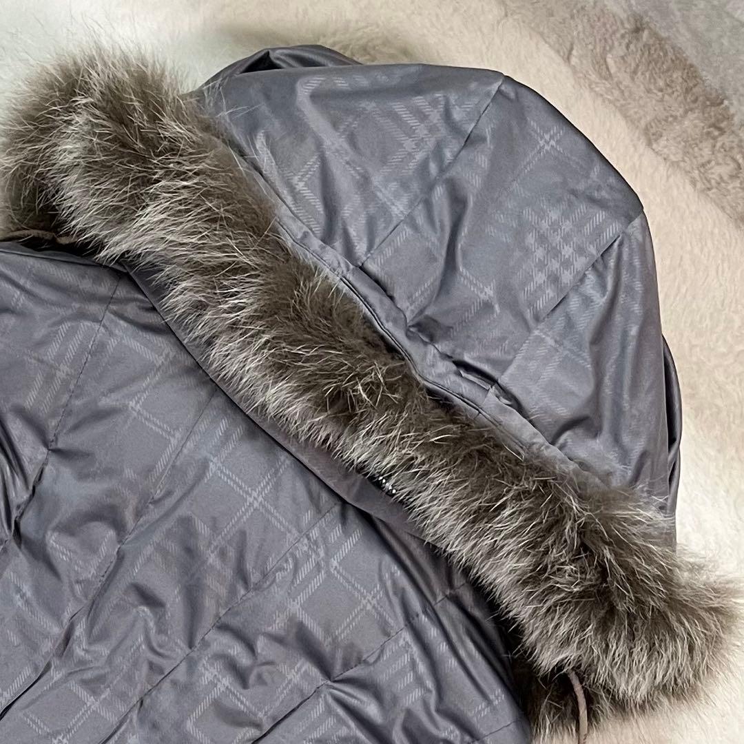 【極美品】BALMAIN PARIS ロングダウンコート L フォックスファー