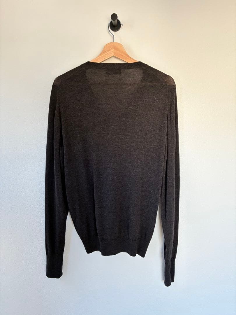JOHN SMEDLEY ジョンスメドレー メリノウールカーディガン チャコール