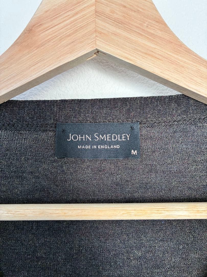 JOHN SMEDLEY ジョンスメドレー メリノウールカーディガン チャコール