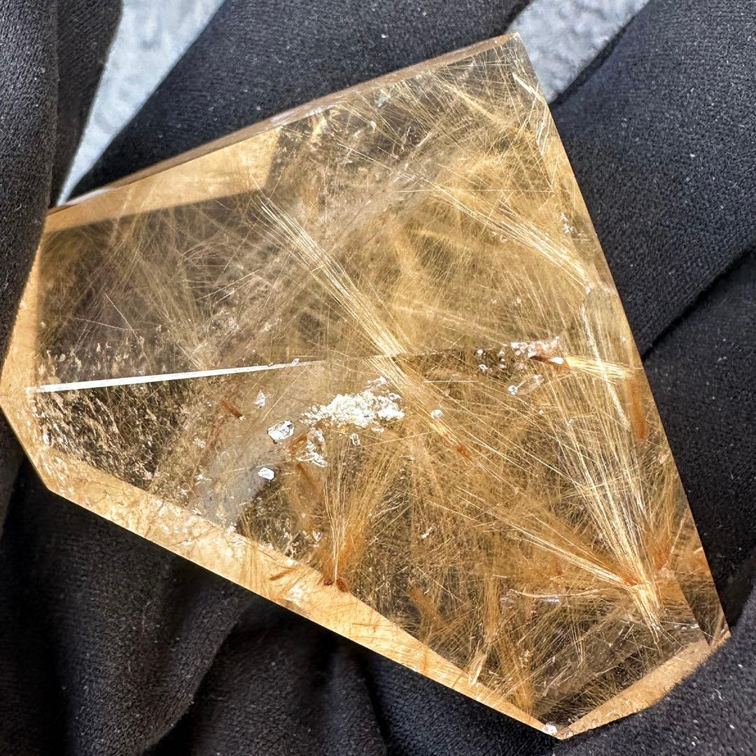 【財運・金運・事業運up❗️】ルチルクォーツ☆フリーフォーム水晶 原石A1519