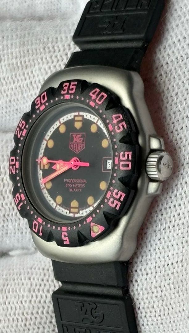 美品 TAG HEUER 377.508 タグホイヤー ピンクプロフェッショナル
