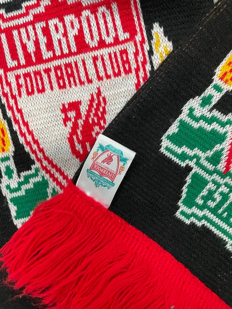 00s Liverpool リバプール　サッカーマフラー　黒　y2k マフラー