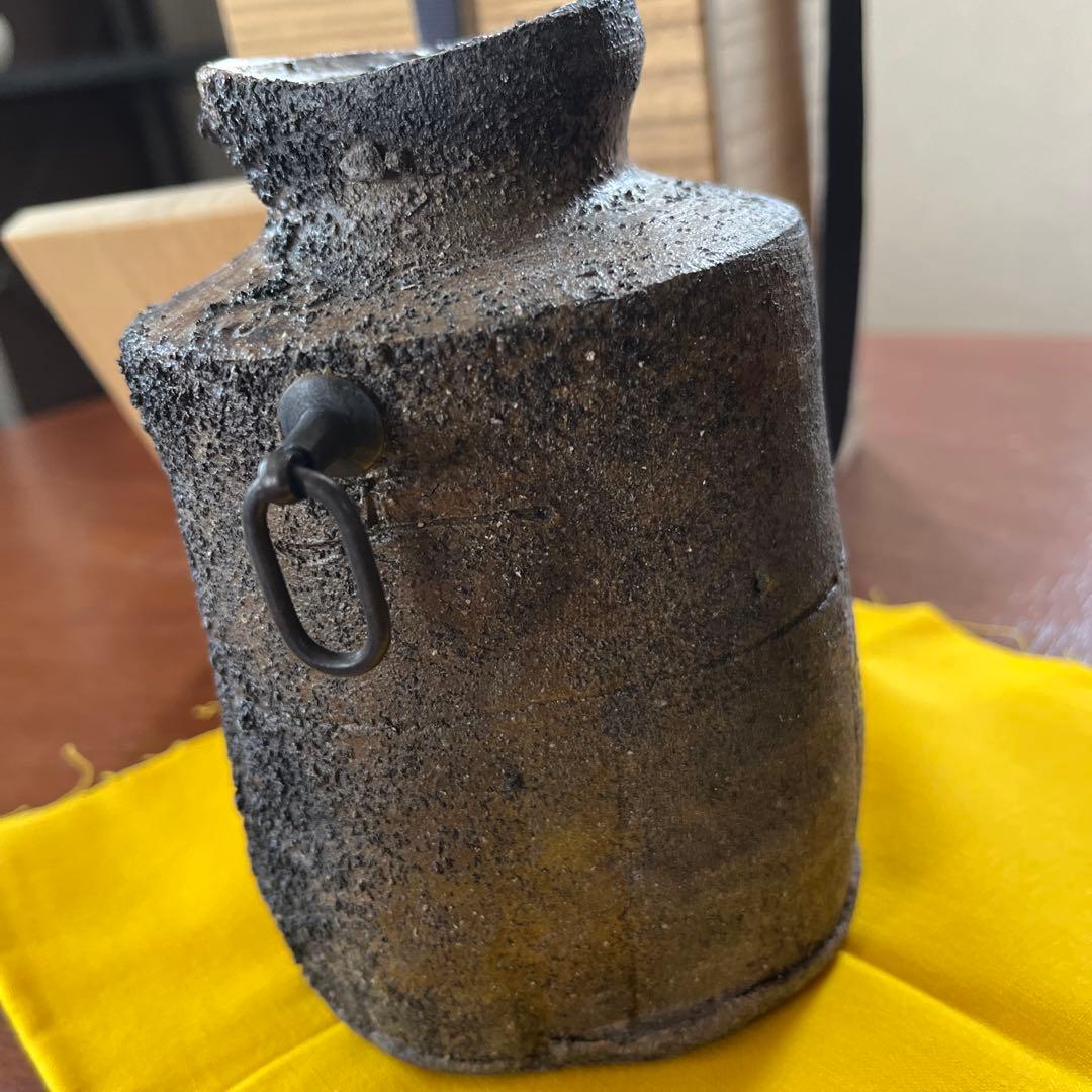 備前焼　窯変　掛け花入