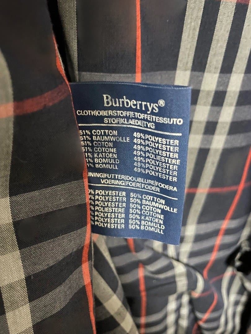 Burberrys バーバリーズ ノバチェック コート 46 L相当 ネイビー