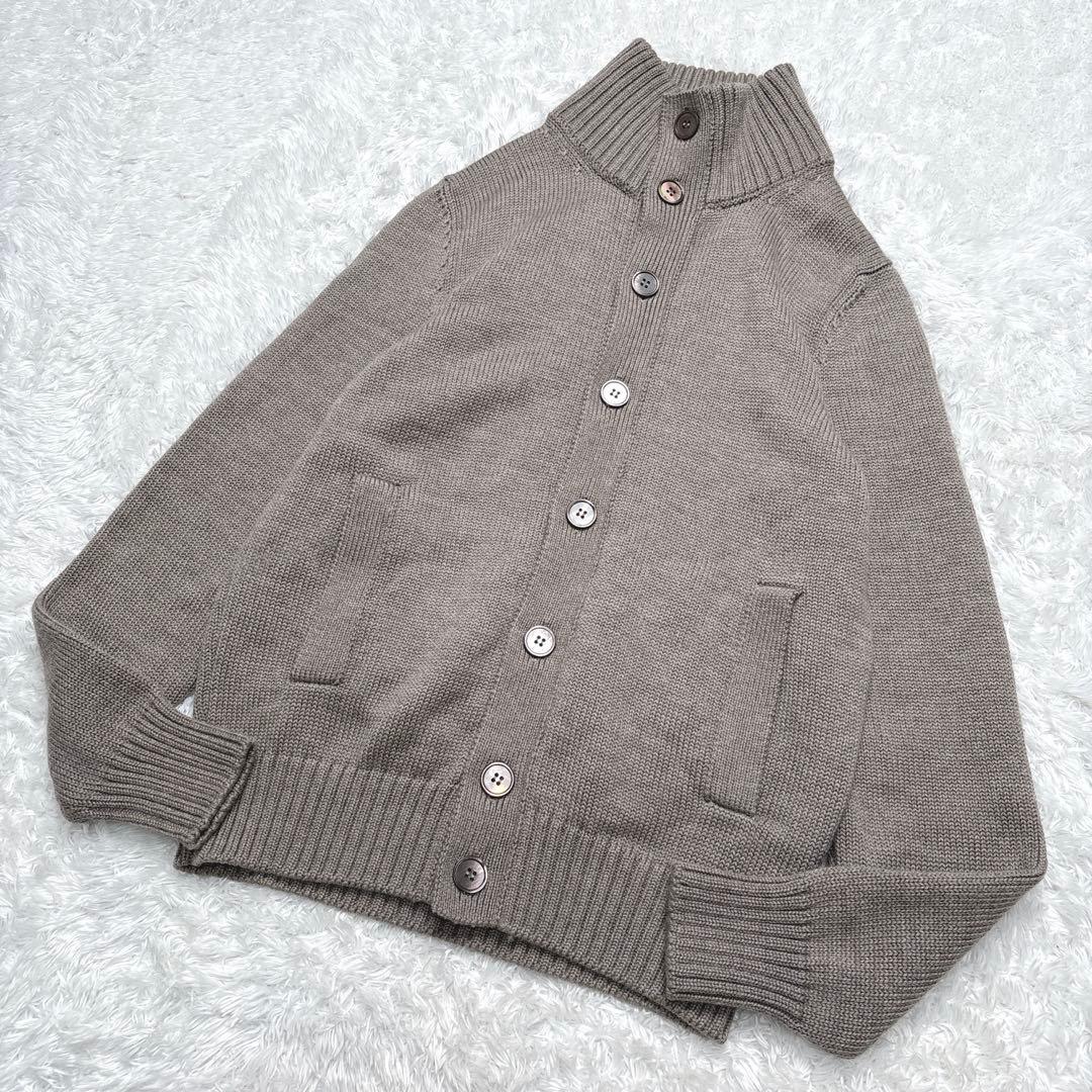 【美品】ZANONEザノーネ CHIOTO スタンドカラー グレージュ 44