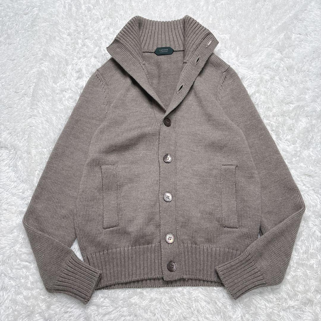 【美品】ZANONEザノーネ CHIOTO スタンドカラー グレージュ 44
