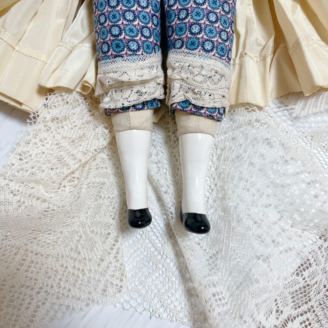 【希少！】チャイナヘッドドール アンティーク ビスクドール 陶器人形　35cm