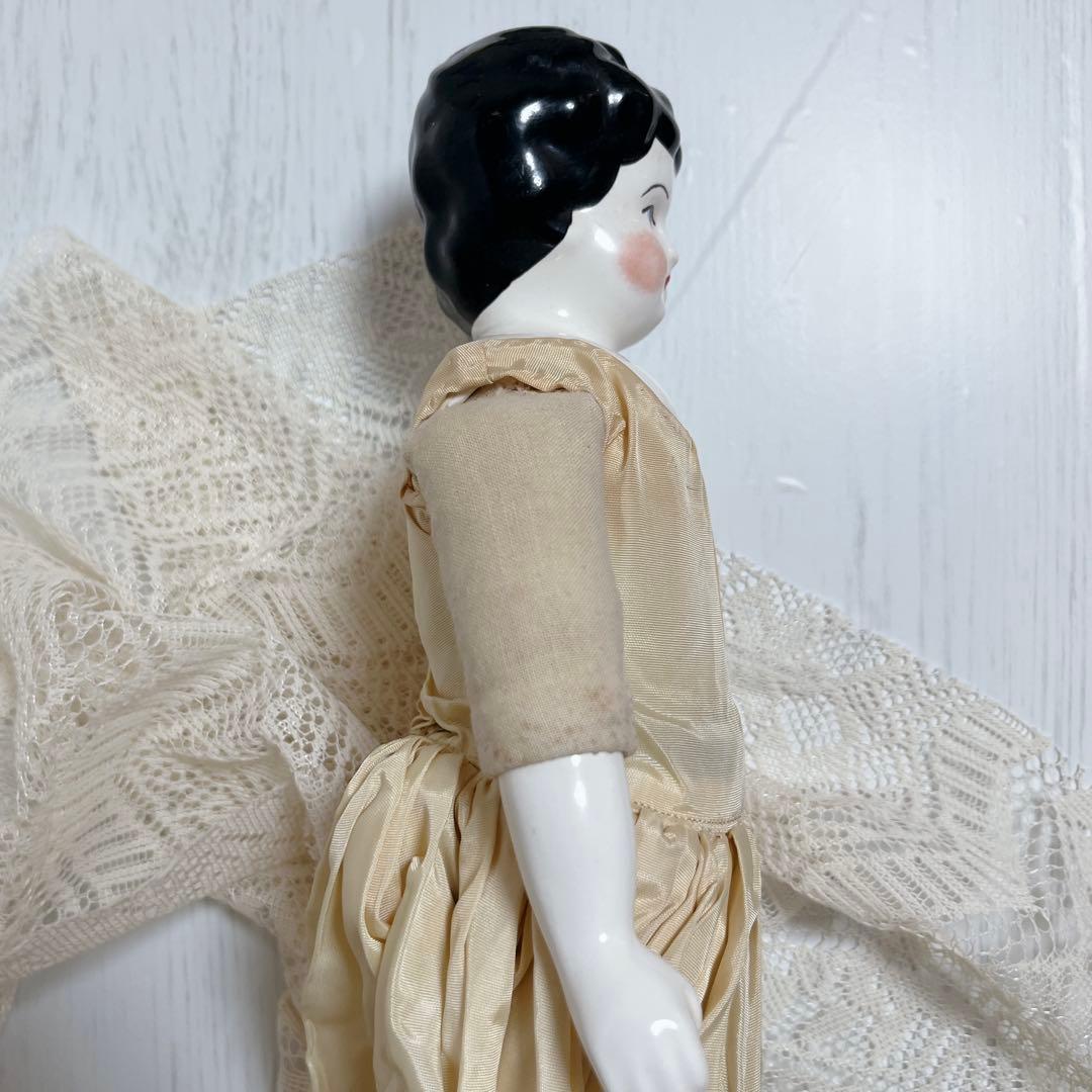 【希少！】チャイナヘッドドール アンティーク ビスクドール 陶器人形　35cm