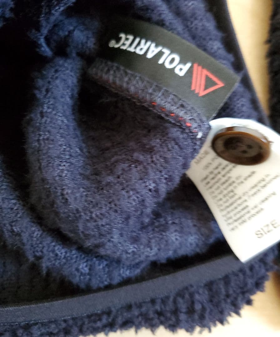 WILD LIFE TAILOR POLARTEC カ－ディガンL濃紺