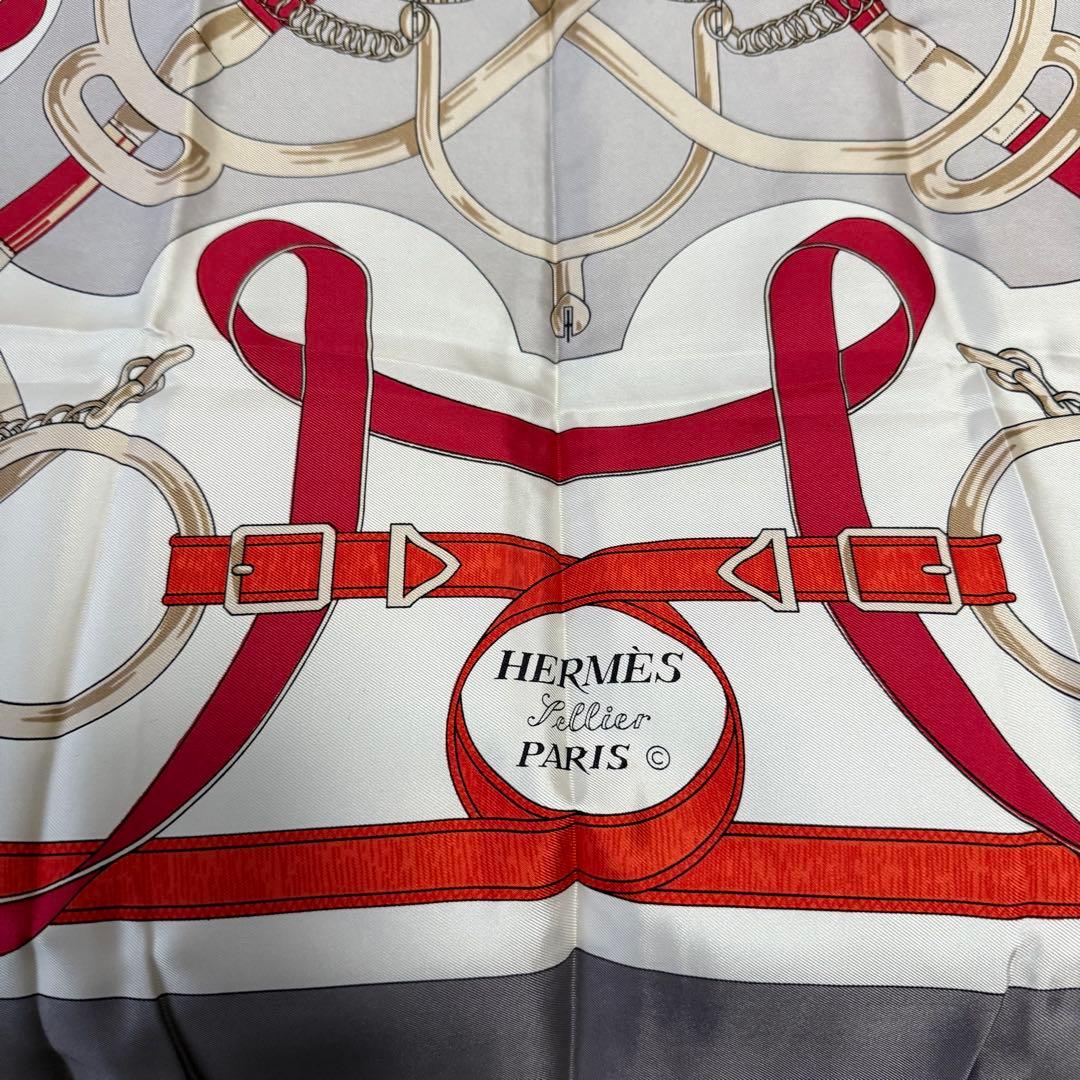 エルメス カレ 90 エプロン ドール シルク スカーフ バンダナ