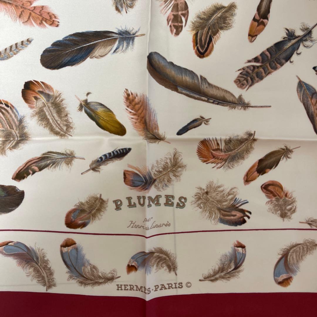 エルメス PLUMES シルクスカーフ