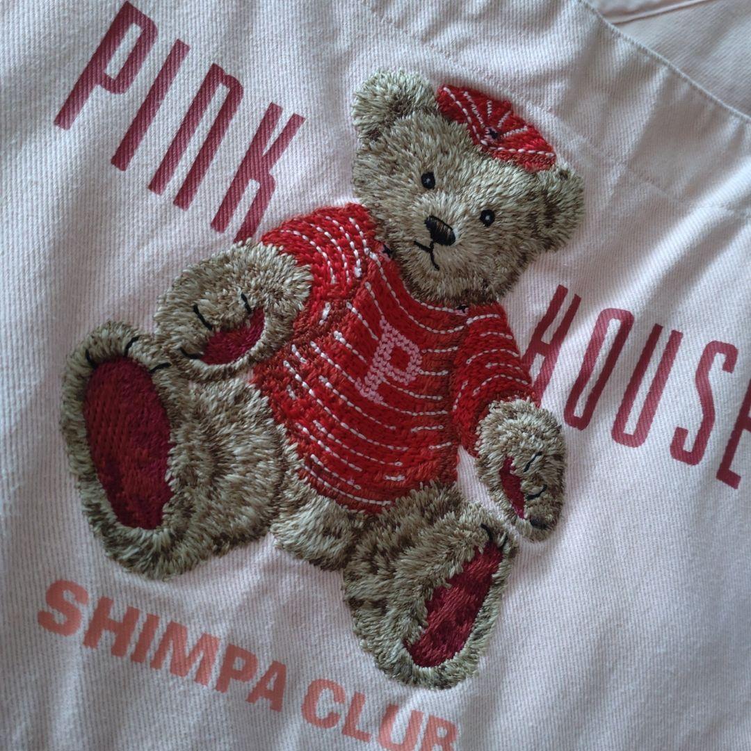 希少♡日本製 PINK HOUSE くま刺繍 ピンク ジャンパースカート
