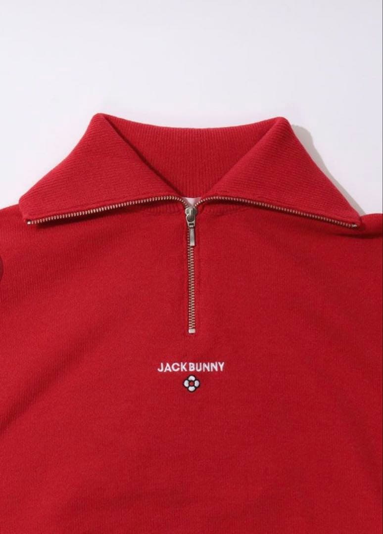 Jack Bunny!ドラえもん ダブルジャガードハーフジップニットプルオーバ