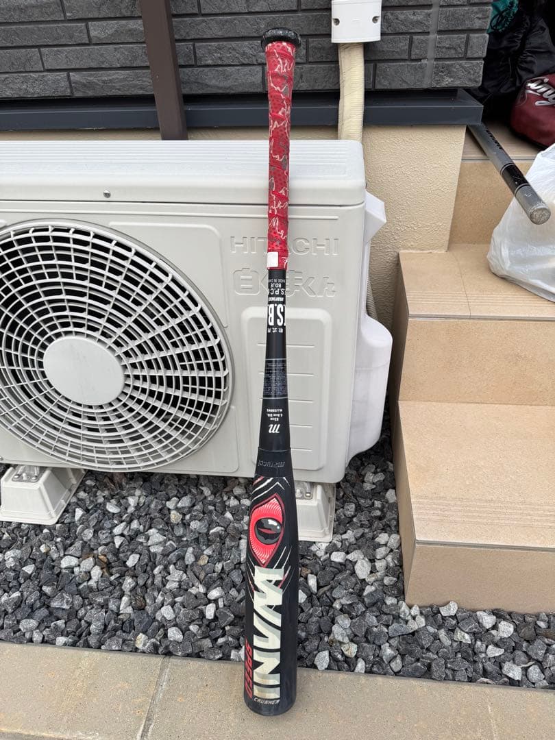 マルチ ワニクラッシャースピード「赤ワニ」 軟式用バット83センチ　700グラム