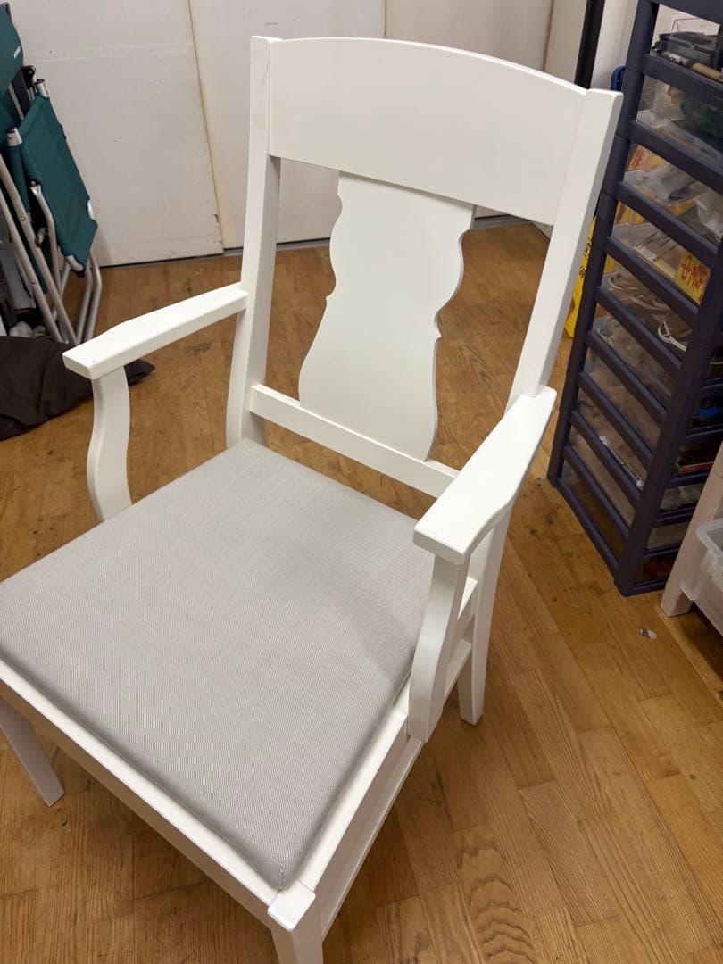 M051 IKEA ダイニング3点セット 幅1200〜1800mm