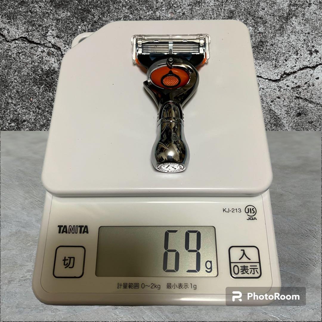 マイクロマッハ5　ジレット　理容　カミソリ　　高級　レザー