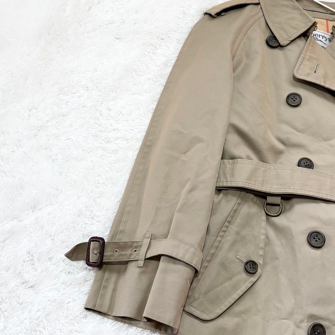 バーバリー トレンチコート ロング丈 ノバチェック ベルト ベージュ M