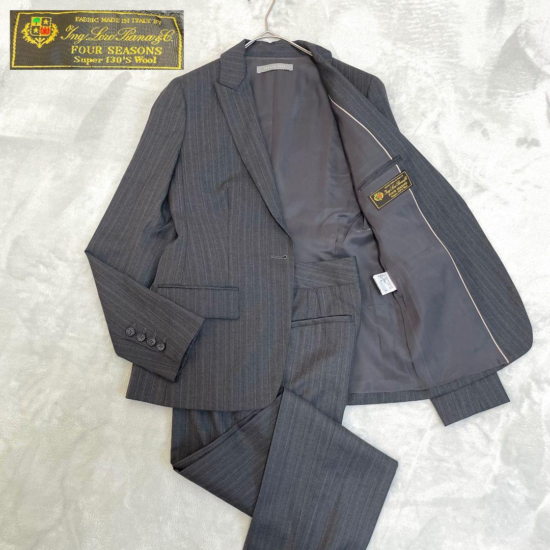 特価【最高級ロロピアーナ×セオリーリュクス】シルク混 パンツ スーツ 40 L