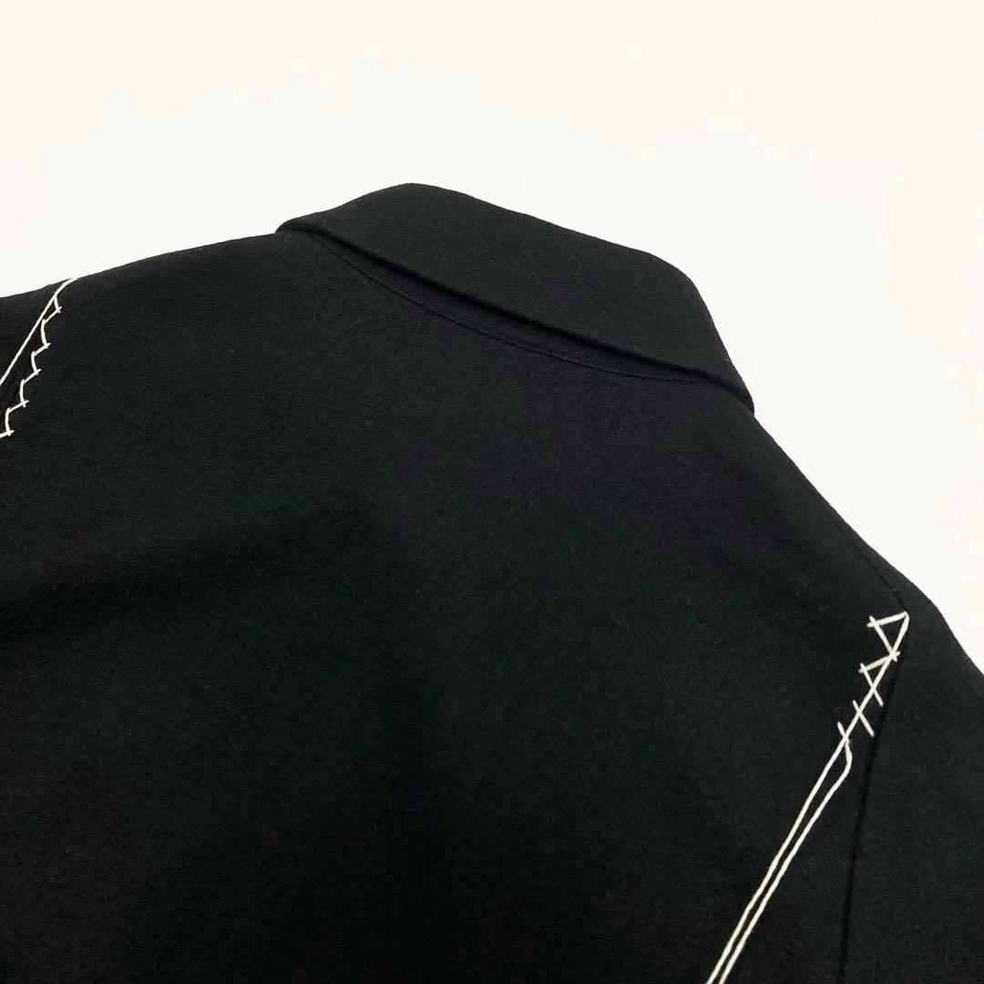 BEBEY's ワイズ 美品 ハンドステッチ シャツドレス 黒1