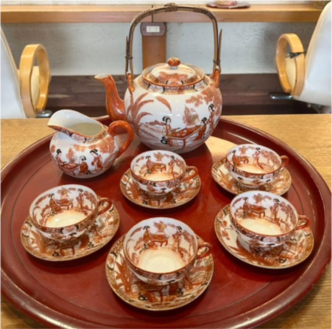アンティーク 食器セット 急須 ティーポット カップ&ソーサー