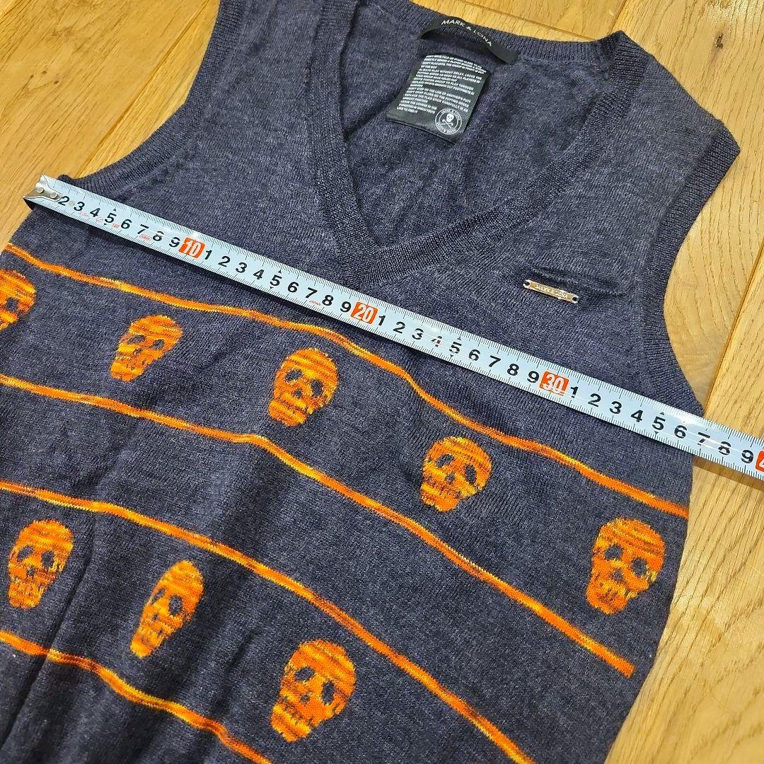 美品✨マークアンドロナ スカル　ニットベスト S　ゴルフ　MARK&LONA