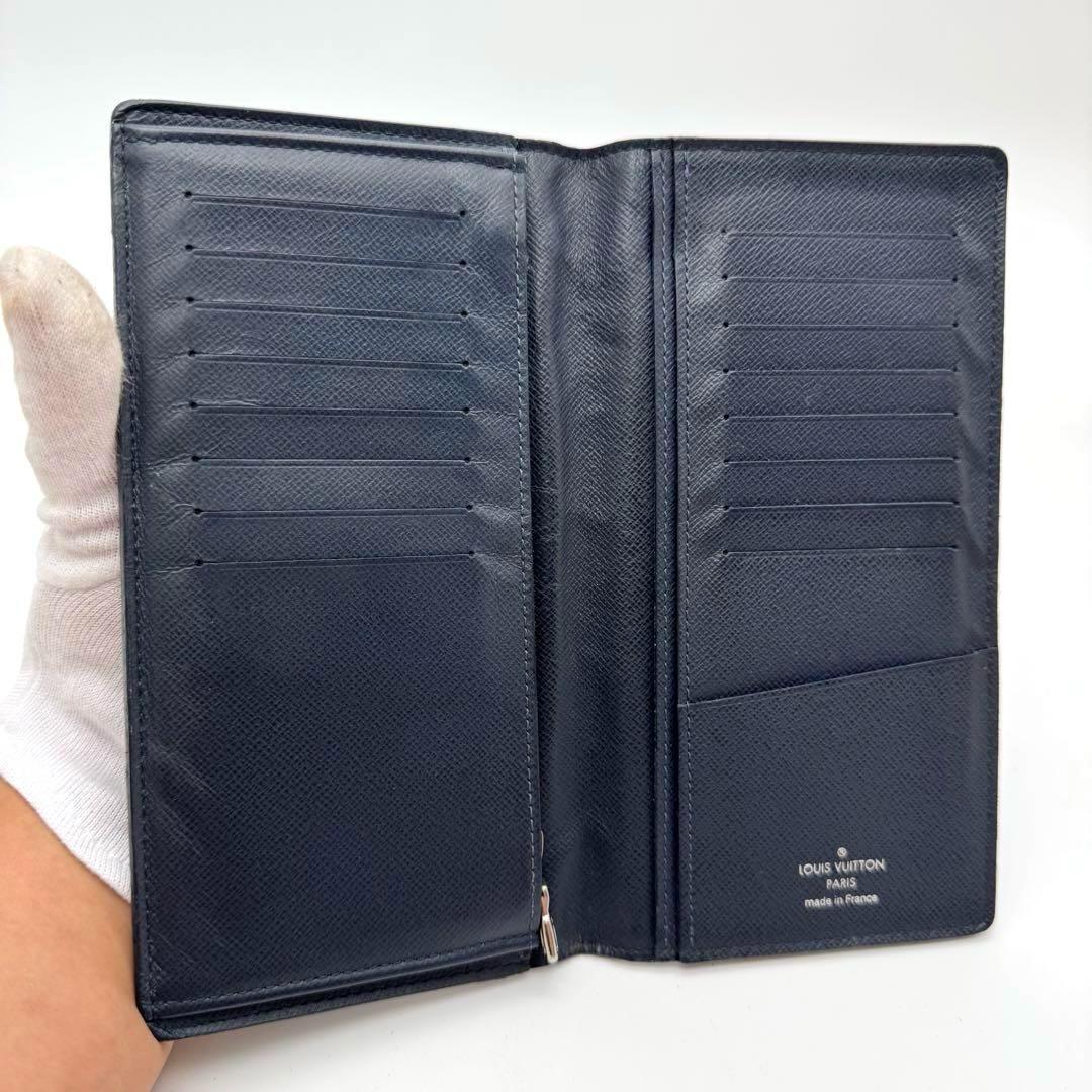 【極美品】ルイヴィトン　タイガ　ブラザ　二つ折り財布　長財布　シルバー　メンズ