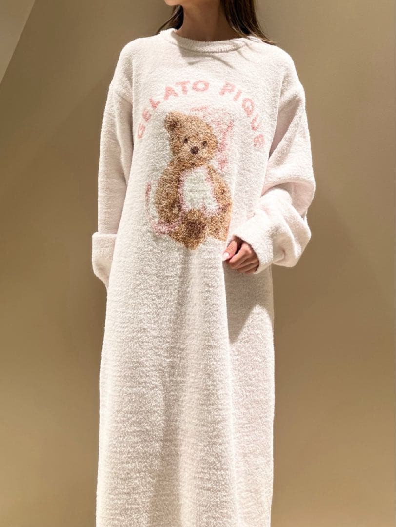 正規品♡ジェラートピケ GOOD NIGHT BEAR ワンピース ピンク