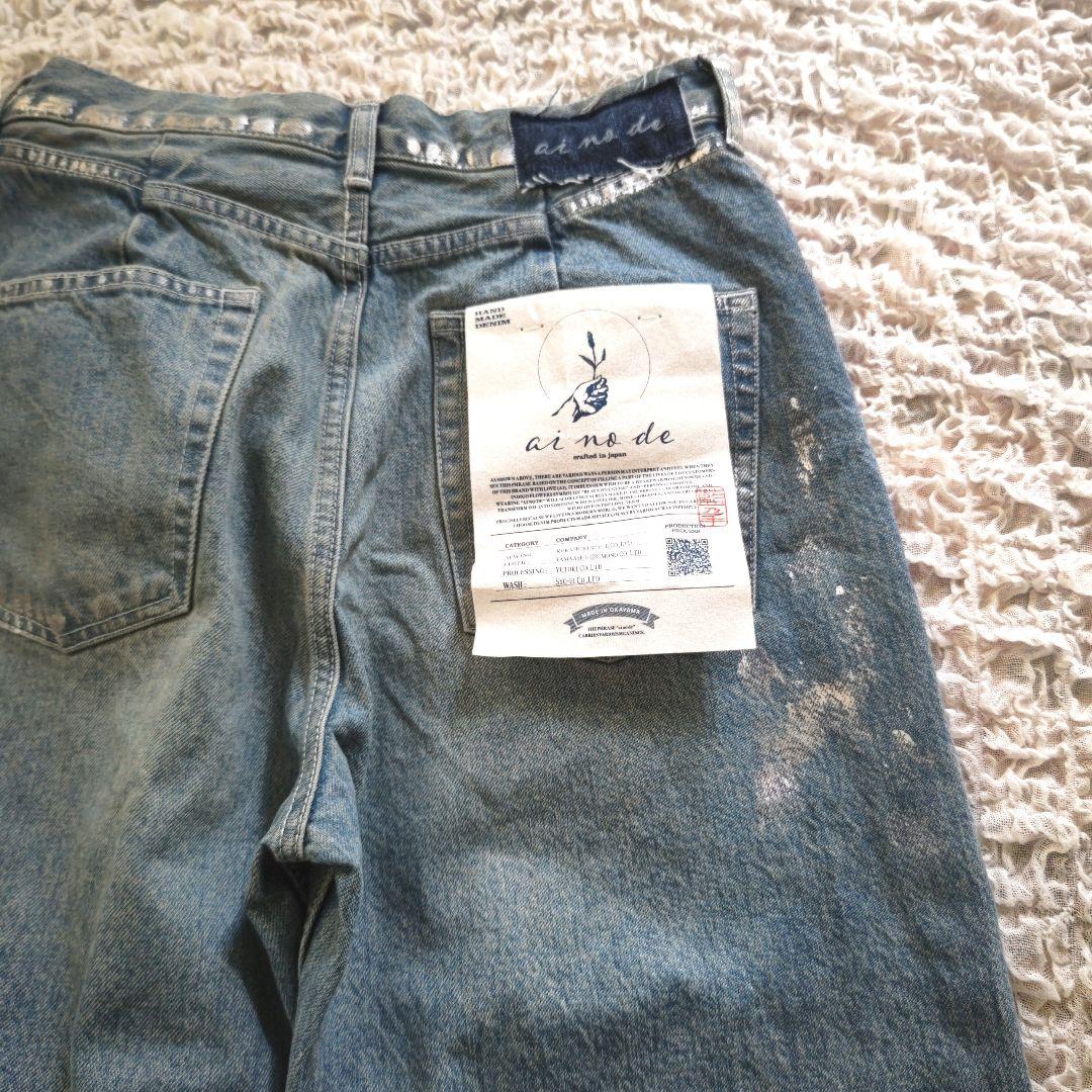 ✨未使用✨LOUNGEDRESS アイノデ　箔ワイドフレア　デニムパンツ　M